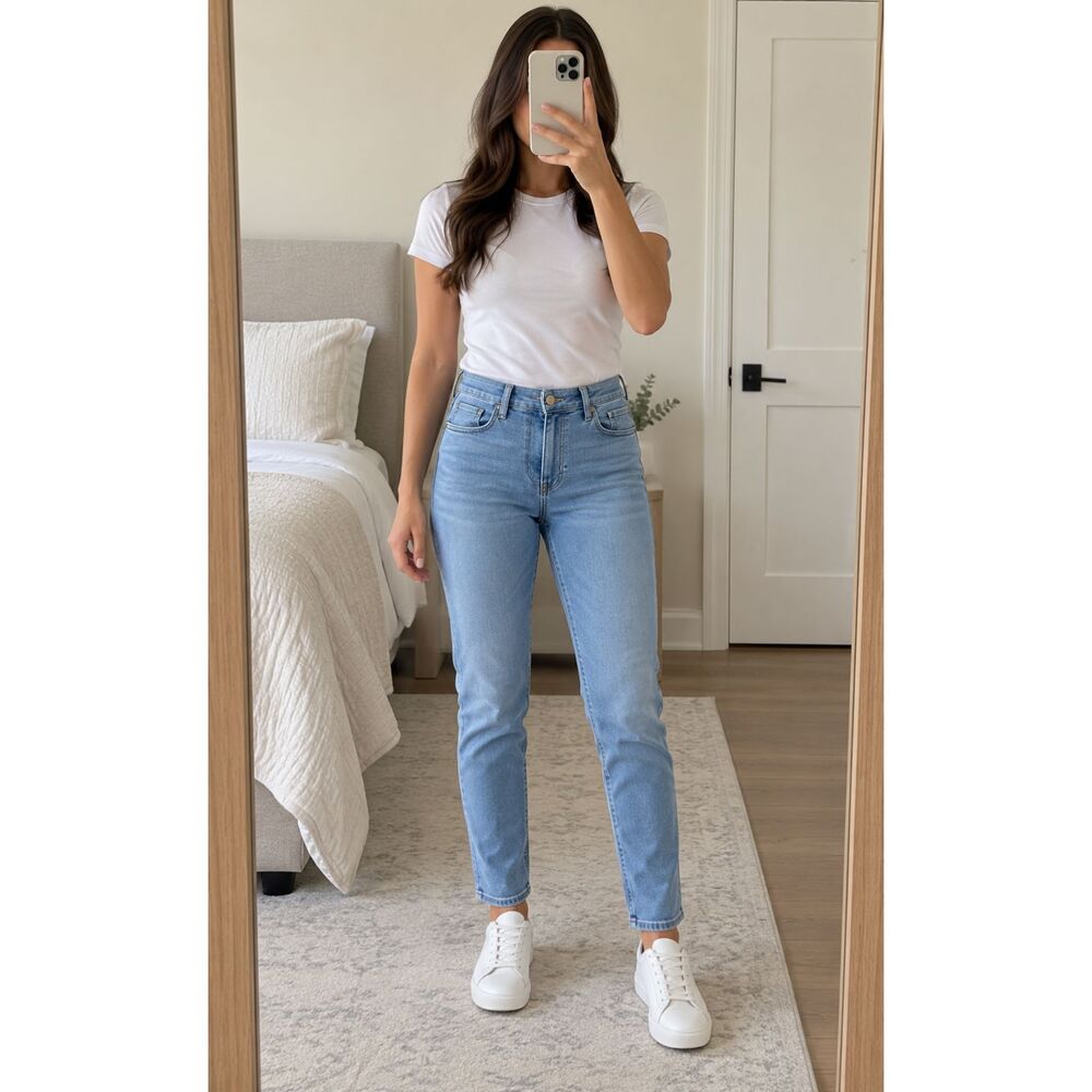 PAIGE Jeans Womens Size 29 Light Wash Blue Denim Slim Leg 0056
